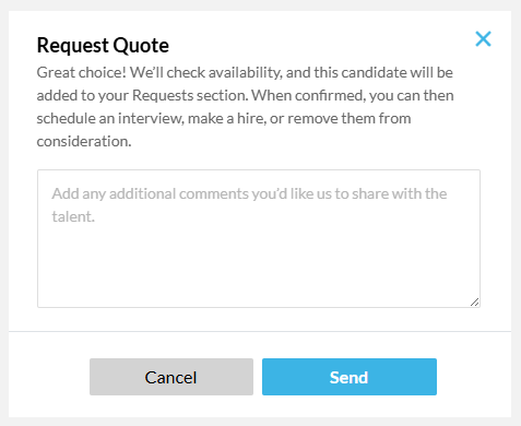 Request Quote form 