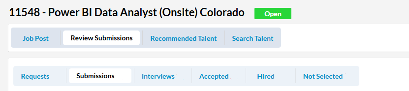 Open Jobs Menu