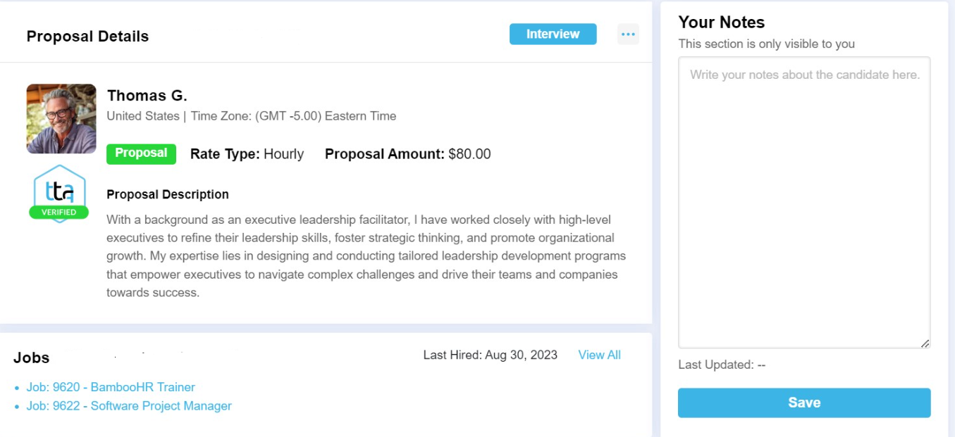 Talent Proposal