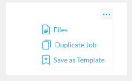 Hired jobs menu options